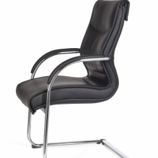 Kancelárska stolička Milano, syntetická koža, čierna - 8