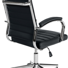 Kancelárska stolička Mollis, pravá koža, čierna - 6