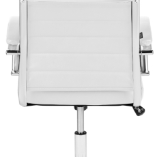 Kancelárska stolička Mollis, syntetická koža, biela - 5