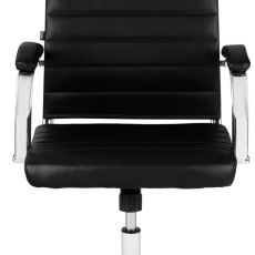Kancelárska stolička Mollis, syntetická koža, čierna - 2