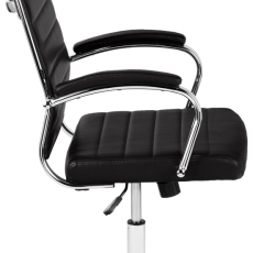 Kancelárska stolička Mollis, syntetická koža, čierna - 3