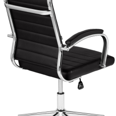 Kancelárska stolička Mollis, syntetická koža, čierna - 4