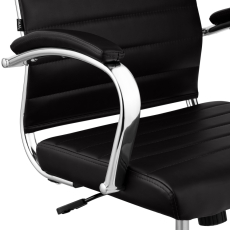 Kancelárska stolička Mollis, syntetická koža, čierna - 7