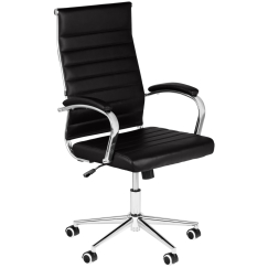 Kancelárska stolička Mollis, syntetická koža, čierna