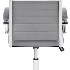 Kancelárska stolička Mollis, syntetická koža, sivá - 5