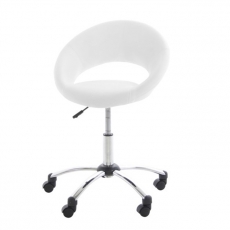 Kancelárska stolička na kolieskach Sunny biela - 1