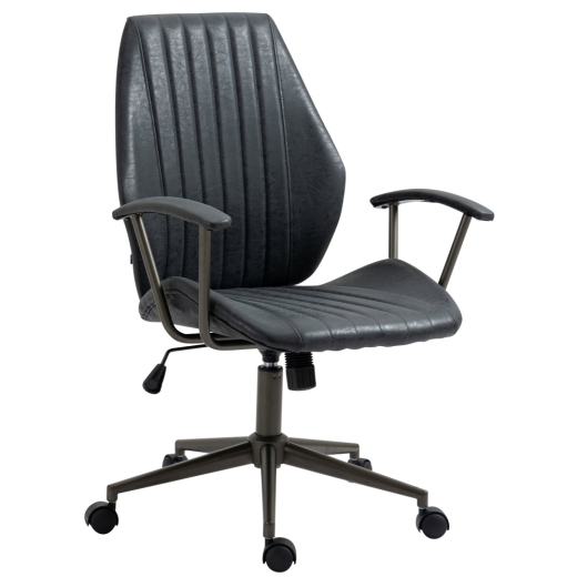 Kancelárska stolička Nampa, syntetická koža, čierna - 1