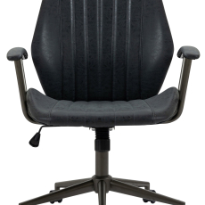 Kancelárska stolička Nampa, syntetická koža, čierna - 2