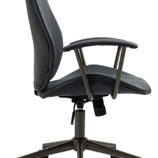 Kancelárska stolička Nampa, syntetická koža, čierna - 3