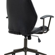 Kancelárska stolička Nampa, syntetická koža, čierna - 4