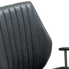 Kancelárska stolička Nampa, syntetická koža, čierna - 6