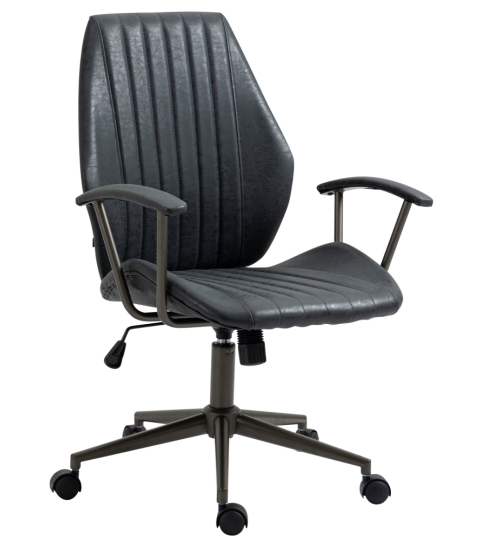 Kancelárska stolička Nampa, syntetická koža, čierna