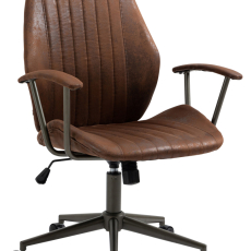 Kancelárska stolička Nampa, syntetická koža, koňaková - 1