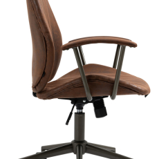 Kancelárska stolička Nampa, syntetická koža, koňaková - 3
