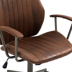Kancelárska stolička Nampa, syntetická koža, koňaková - 7
