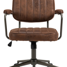 Kancelárska stolička Natrona, syntetická koža, čierna - 2