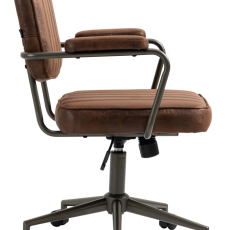 Kancelárska stolička Natrona, syntetická koža, čierna - 3