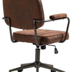 Kancelárska stolička Natrona, syntetická koža, čierna - 4
