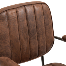 Kancelárska stolička Natrona, syntetická koža, čierna - 6
