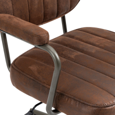 Kancelárska stolička Natrona, syntetická koža, čierna - 7