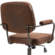Kancelárska stolička Natrona, syntetická koža, čierna - 8