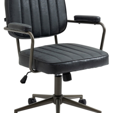 Kancelárska stolička Natrona, syntetická koža, koňaková - 1