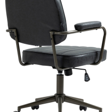 Kancelárska stolička Natrona, syntetická koža, koňaková - 4