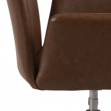 Kancelárska stolička Naya, syntetická koža, hnedá - 7