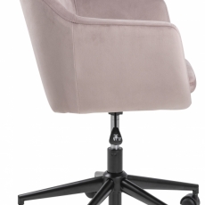 Kancelárska stolička Nora, tkanina, ružová - 3