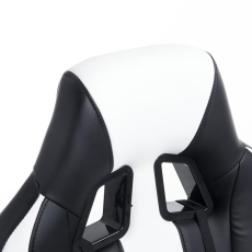 Kancelárska stolička Olymp, syntetická koža, čierna / biela - 5