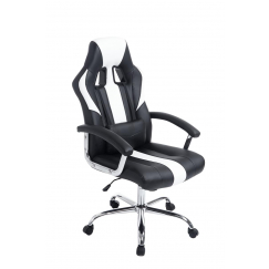 Kancelárska stolička Olymp, syntetická koža, čierna / biela