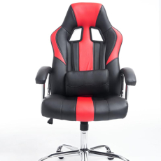 Kancelárska stolička Olymp, syntetická koža, čierna / červená - 2