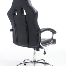 Kancelárska stolička Olymp, syntetická koža, čierna / červená - 4