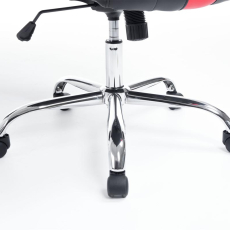 Kancelárska stolička Olymp, syntetická koža, čierna / červená - 8