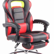 Kancelárska stolička Petri, čierna / červená - 1