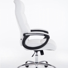 Kancelárska stolička Poseidon, syntetická koža, biela - 2