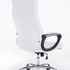 Kancelárska stolička Poseidon, syntetická koža, biela - 3