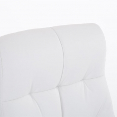 Kancelárska stolička Poseidon, syntetická koža, biela - 4