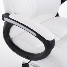 Kancelárska stolička Poseidon, syntetická koža, biela - 5