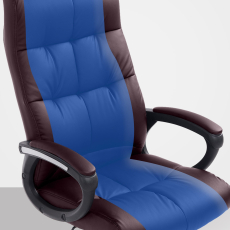 Kancelárska stolička Poseidon, syntetická koža, červenohnedá - 5