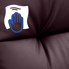 Kancelárska stolička Poseidon, syntetická koža, červenohnedá - 7