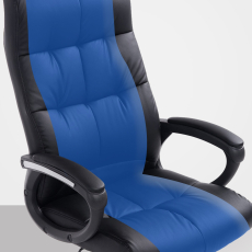 Kancelárska stolička Poseidon, syntetická koža, čierna - 5