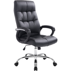 Kancelárska stolička Poseidon, syntetická koža, čierna