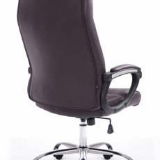 Kancelárska stolička Poseidon, syntetická koža, hnedá - 3