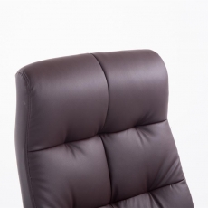Kancelárska stolička Poseidon, syntetická koža, hnedá - 4