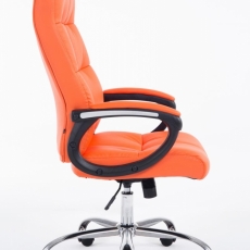 Kancelárska stolička Poseidon, syntetická koža, oranžová - 2