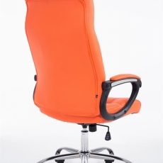 Kancelárska stolička Poseidon, syntetická koža, oranžová - 3