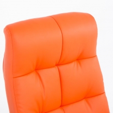 Kancelárska stolička Poseidon, syntetická koža, oranžová - 4