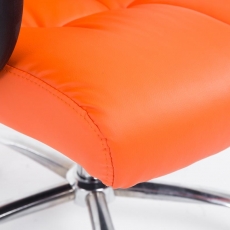 Kancelárska stolička Poseidon, syntetická koža, oranžová - 6