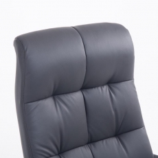 Kancelárska stolička Poseidon, syntetická koža, šedá - 4